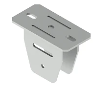 Hinged traverse of U-profile BSUS 5, with overall dimensions 200x100x141 mm, with metal thickness 6,0 mm, stainless steel.