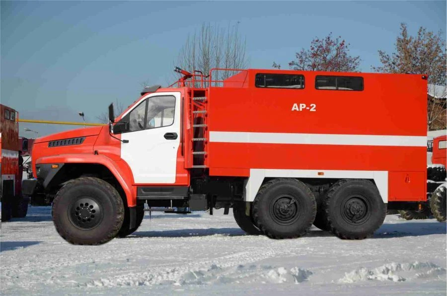 Fire hose truck AR-2, type 5881U, modification 5881U1, on chassis Ural-5557-6151-70, 5557-6151-72, 5557-6151-74, 5557-6151-74, 5