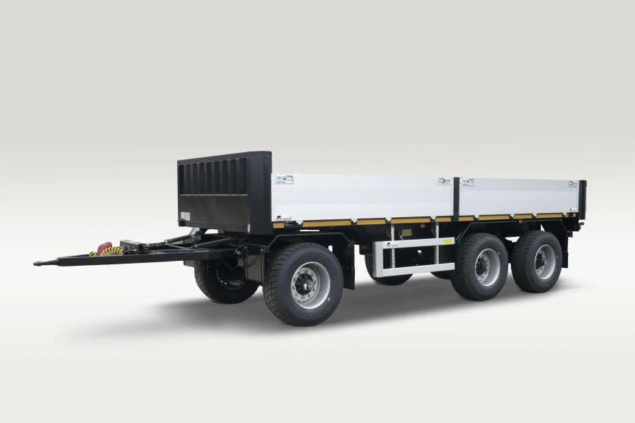 Three-axle flatbed trailer PR-27B with axle unit BPW HSFALM 9010-15 V36 61.68.361.147QS