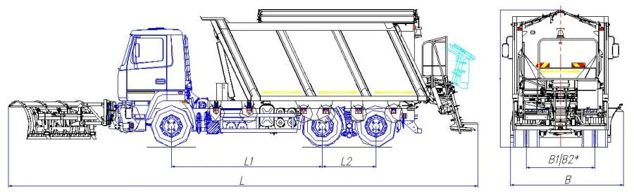 Universal road maintenance machine model MK-3534-10