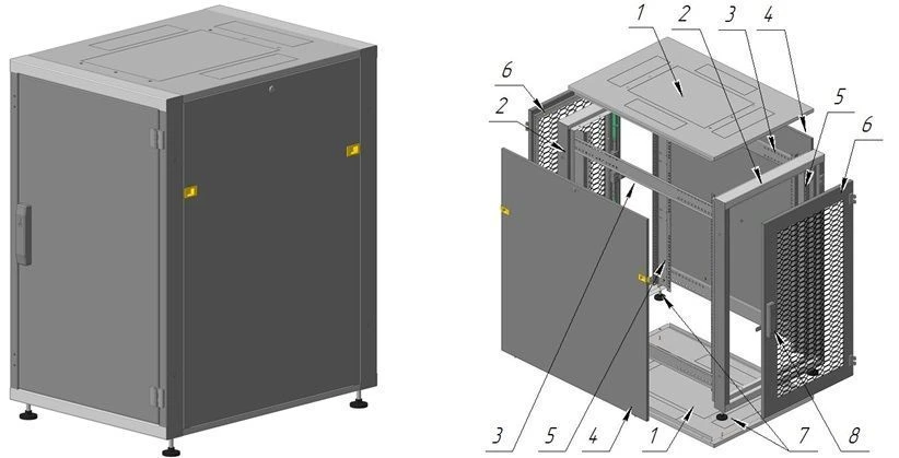 Telecommunication cabinet ??-?-18U-600?950?800-??
