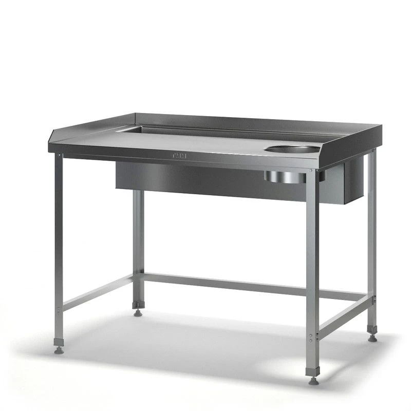 Table for processing of root crops and vegetables SDK made of stainless and galvanised steel