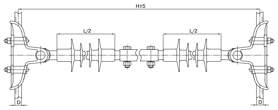 Phase-to-phase insulating spacer RMI 25/20-540-P1-2