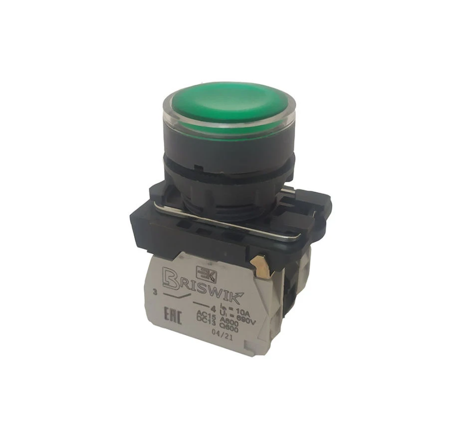 Lighted cylindrical pusher switch 22mm plastic (CME 4L)