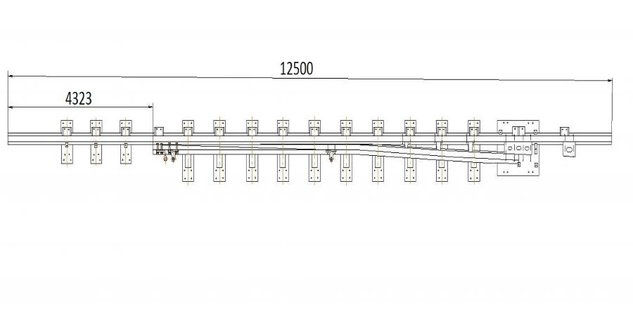 Straight frame rail of P50 type with curved shank of SP 574-05 project