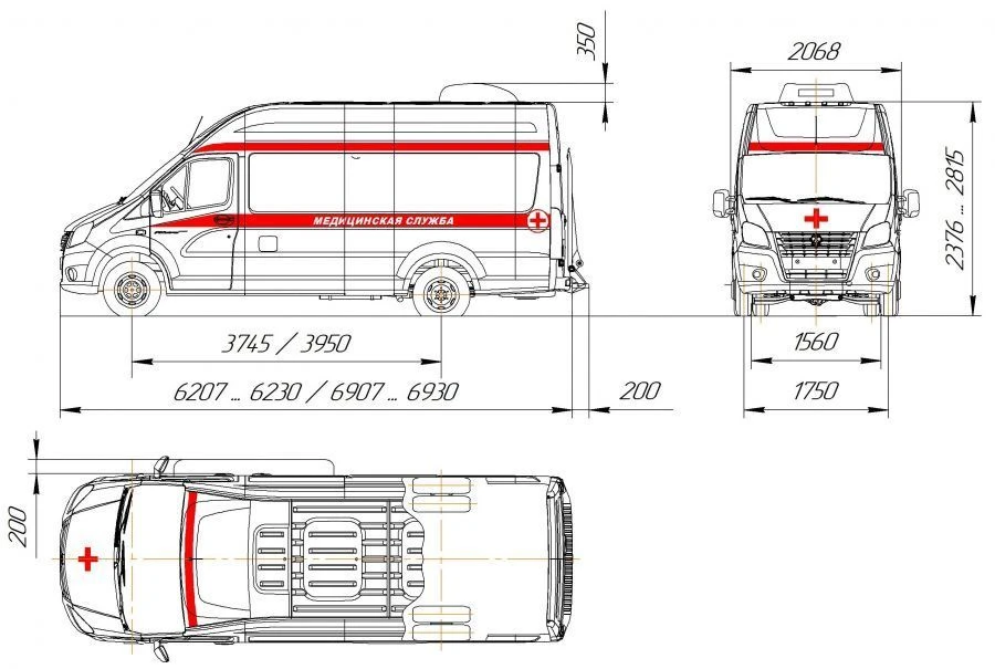 Medical complexes on chassis of vehicles type 47192 modification 27194Z on the basis of GAZ vehicle modification