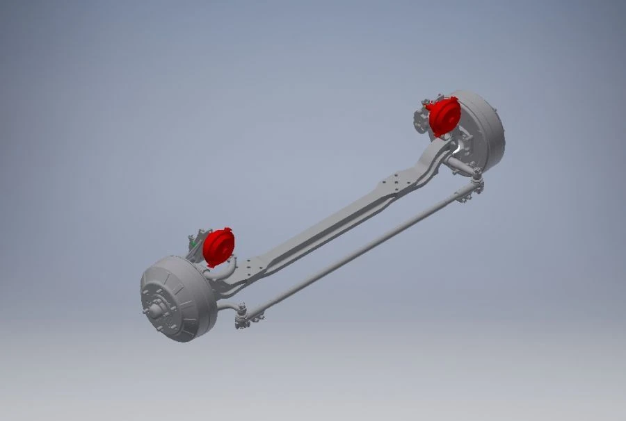 Front axle with cam brakes 16.3000012-50.