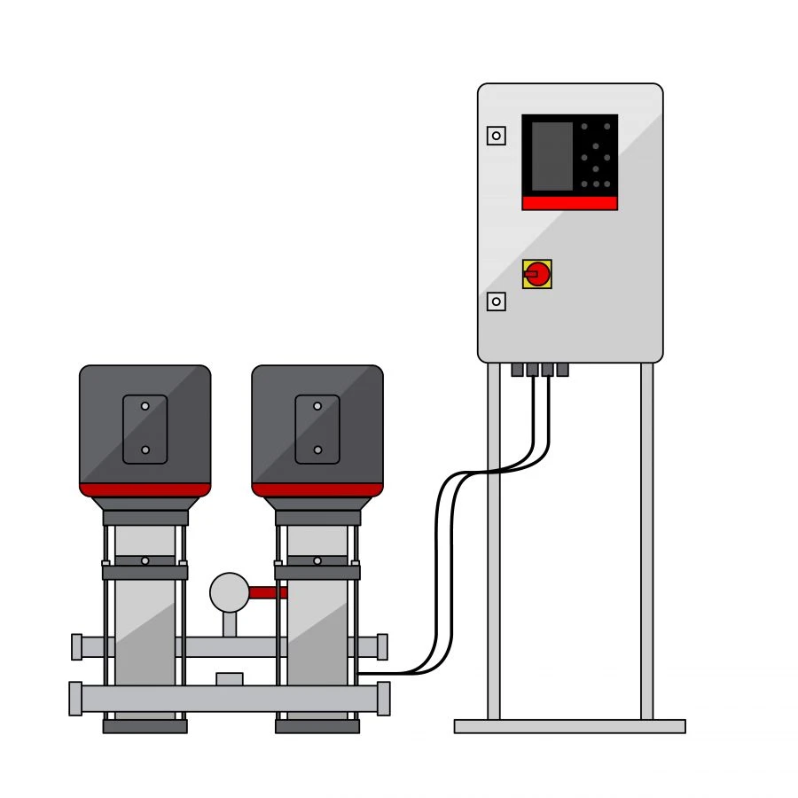 Pressure booster units based on radial-flow, multi-stage pumps (pump units) with energy-efficient, energy-saving and energy-savi