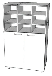 Wardrobe with notebook compartment