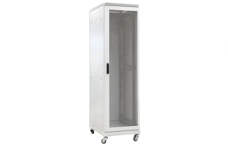 Floor standing telecommunication cupboard 19", ??-??-?, front door perforated SSD