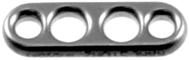 Plate straight 5 holes, article OM.005.02.02.