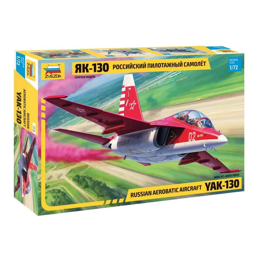 Assembled model Russian Yak-130 aircraft
