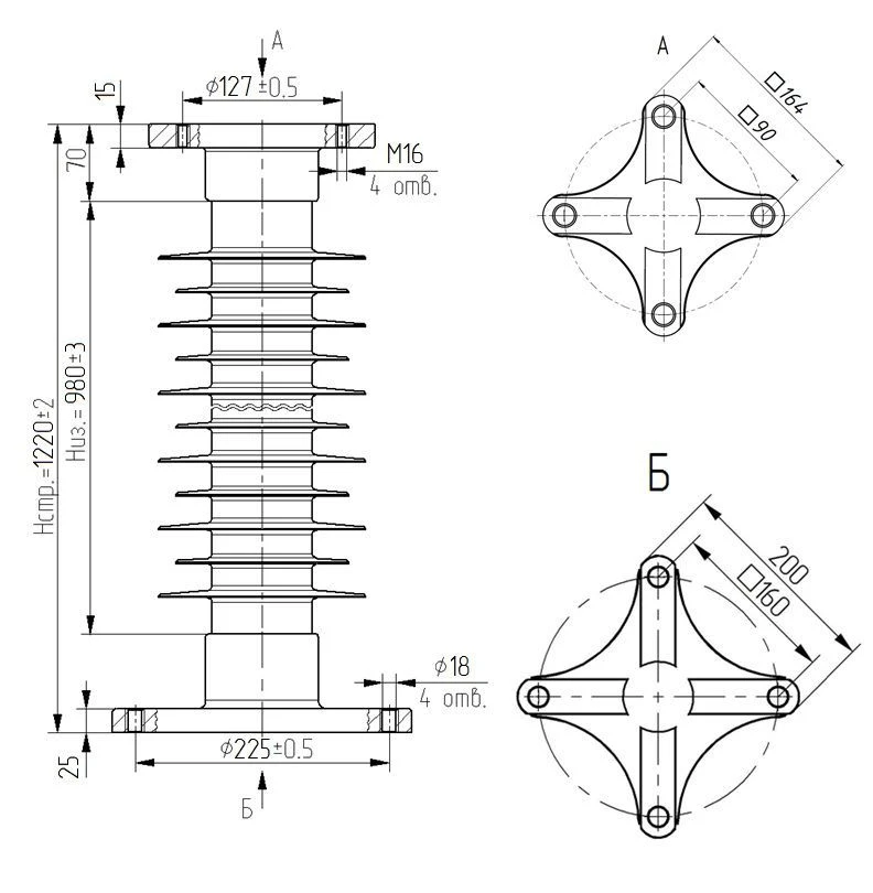 Insulator OSC 10-110-G09-3 UHL1