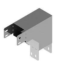 Corner tray vertical downwards with right turn ONL 000x000 DR, with overall dimensions from 100x40 mm to 600x200 mm, with thickn
