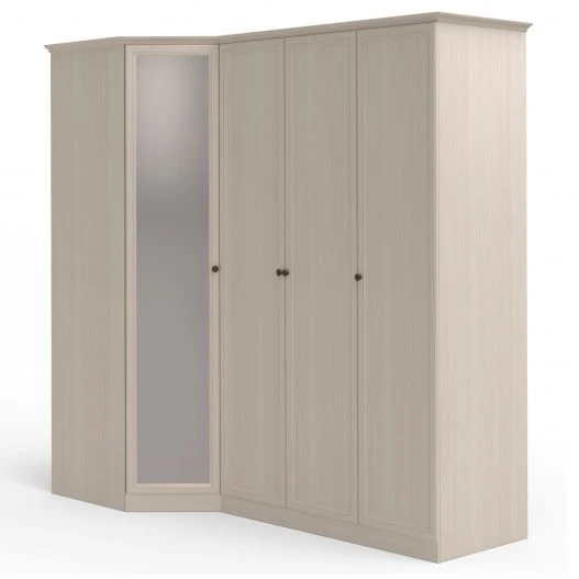 "Camilla" FU5-01.T8L, Corner cupboard (corner with mirror + 3 doors) from the set of modular furniture "Camilla".