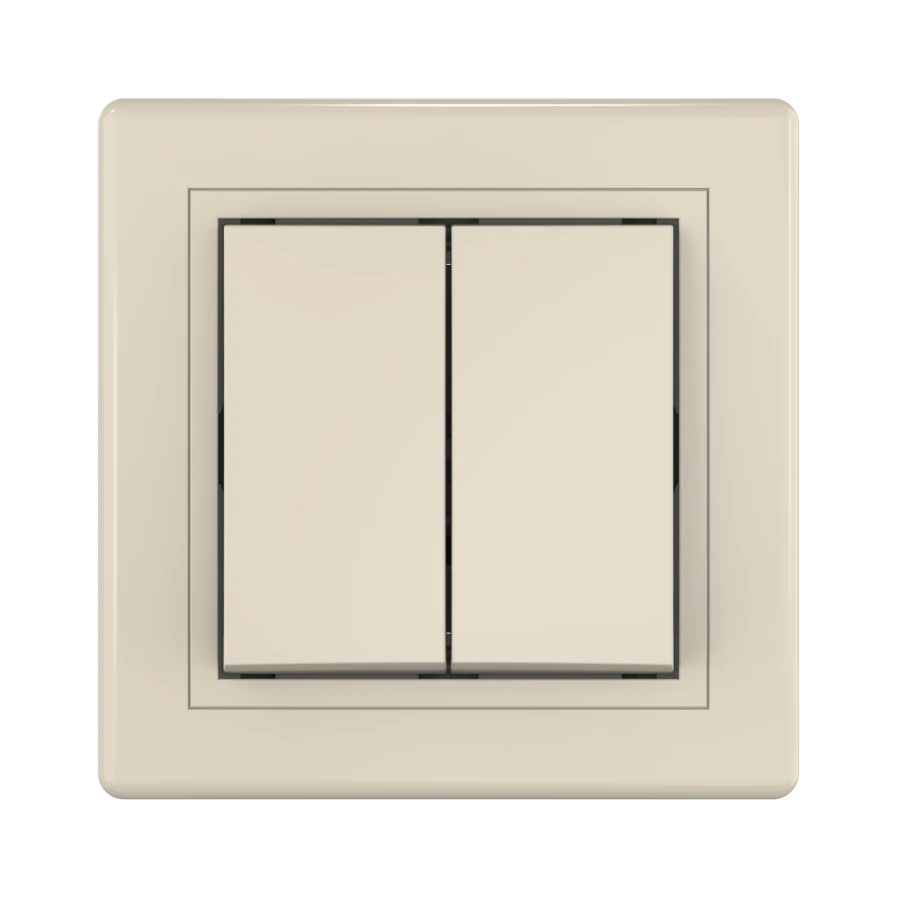 CADUCEUS ALING PRESTIGE 10AX, 250V~, beige, flush-mounted two-way switch, article number 606.999
