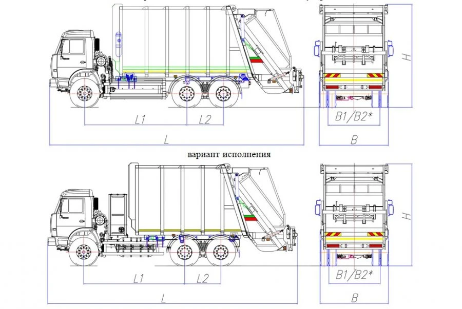 Garbage truck of special model MK-4549-G8