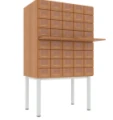 Catalogue cupboard, 2-modular 40 drawers (5x8), on supports