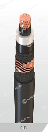 Power cable with copper conductors insulated with cross-linked polyethylene for voltage 0,66, 1 kV of PvPG grade according to TU