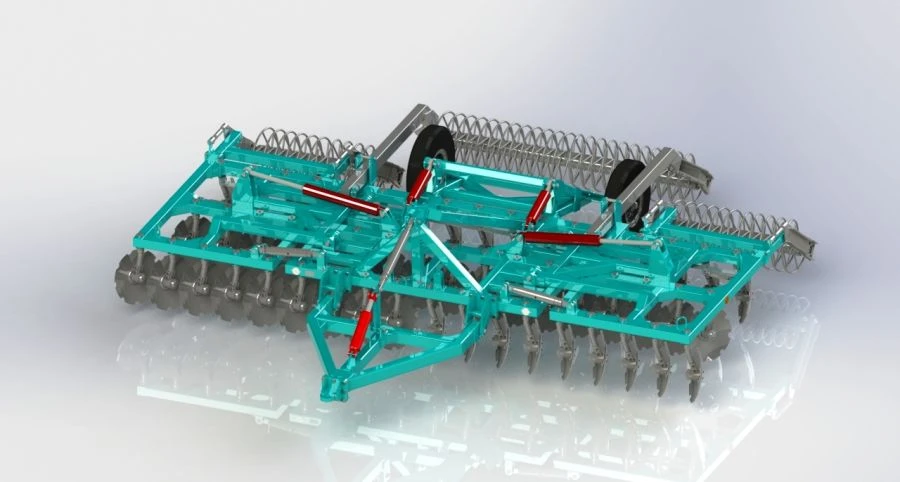 Folding disc harrow BDM-6x3P (Sura-6x3P folding).