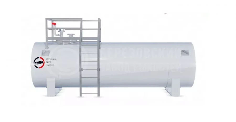 Horizontal steel above-ground tank with volume of 100 m3 type WGSN-100