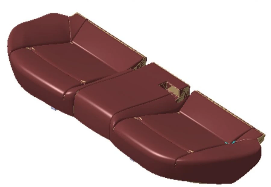 Rear seat cushion (HCr PE)
