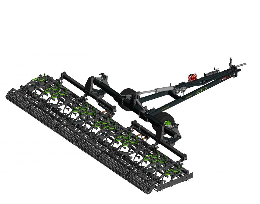 Aggregate carrier with AN-10-PAV levelling tillage unit