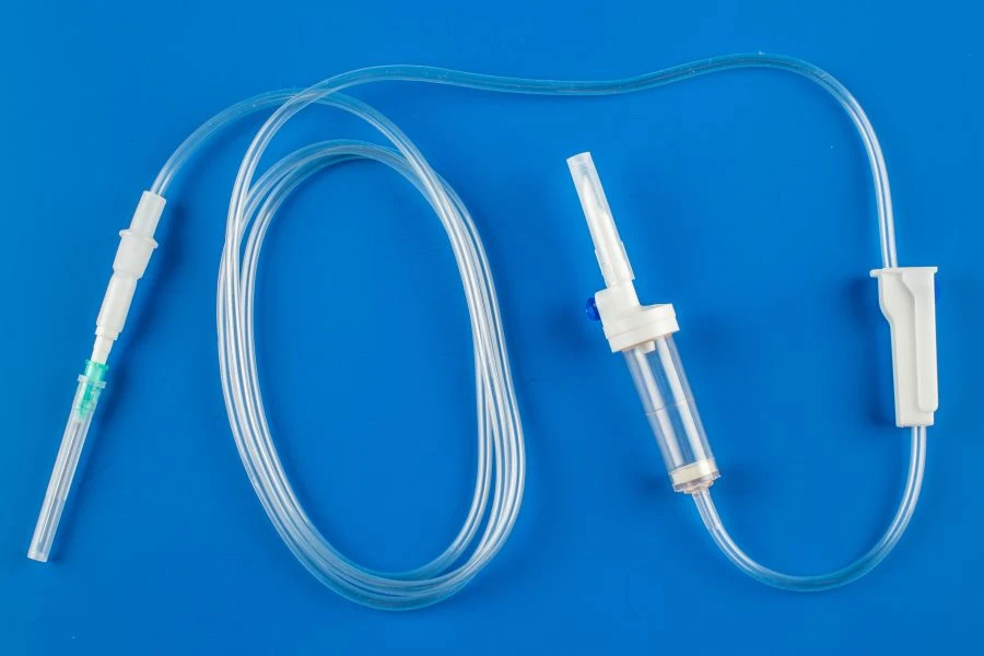 Device for infusion of blood substitutes and infusion solutions PR 23-02/1 (without light protection)