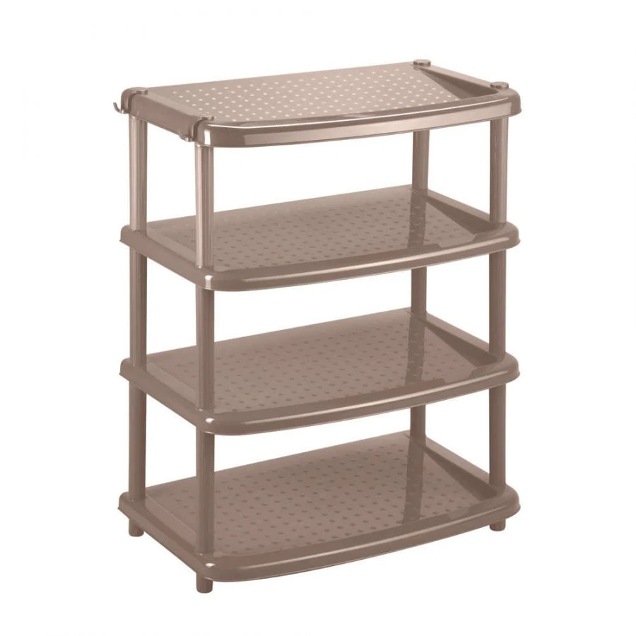 4312400; Shoe rack "PAOLA" 4 shelves 490x310x780 mm (brown)
