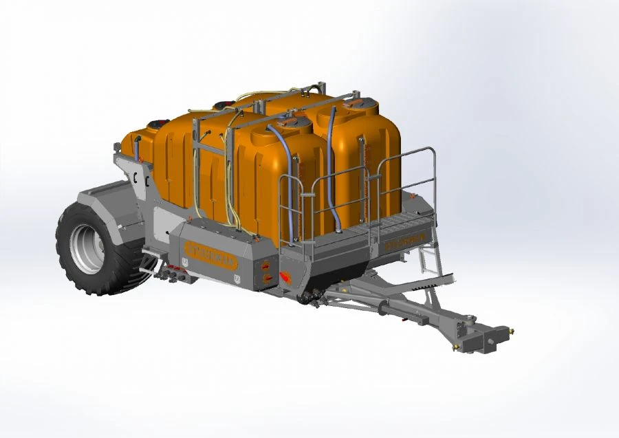 Mobile liquid fertiliser spreading machine STUURMAN model RONDO 8000PAS