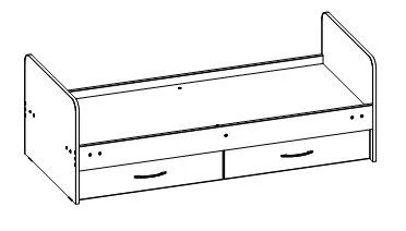 Bed with drawers TV-BKVYA-5.19.01