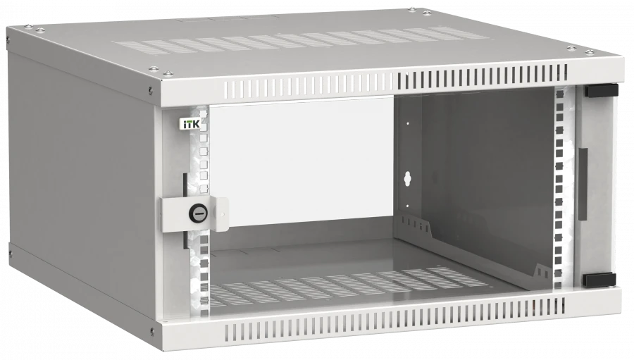 LWE3-06U66-GF ITK Cupboard LINEA WE 6U 600x600mm door glass grey