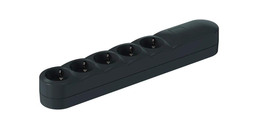 CADUCEUS ALING Connecting products 5x16A extension strip 3,6kW, 250V~, anthracite, art. 445.?