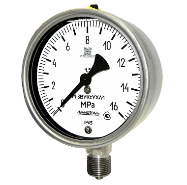 Vibration resistant M-3VUUKs indicating pressure gauges