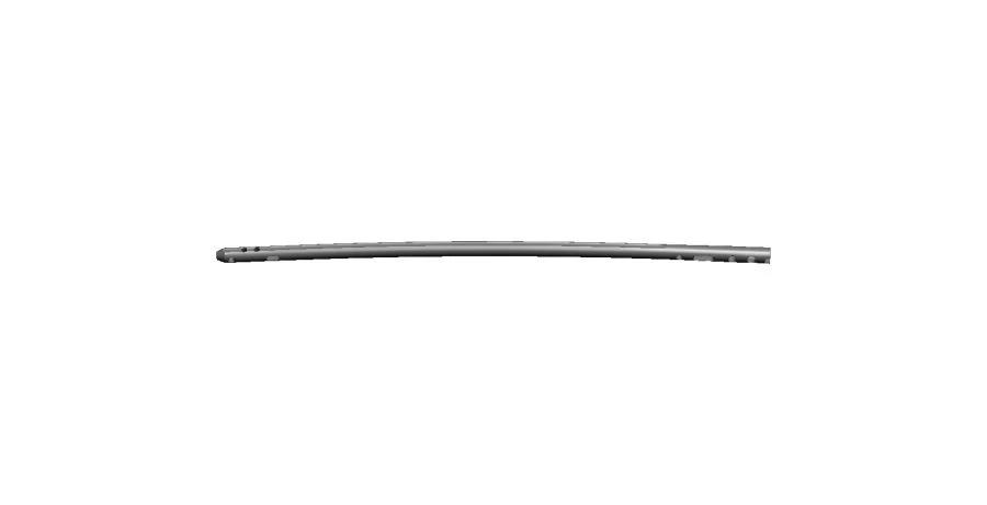 Femoral cannulated antegrade-retrograde femoral rod Ø11, length 300 to 440mm, 20mm pitch, article number 201.11-XXX.