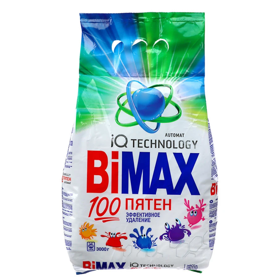 مسحوق غسيل صناعي عالمي "BiMAX 100 بقع