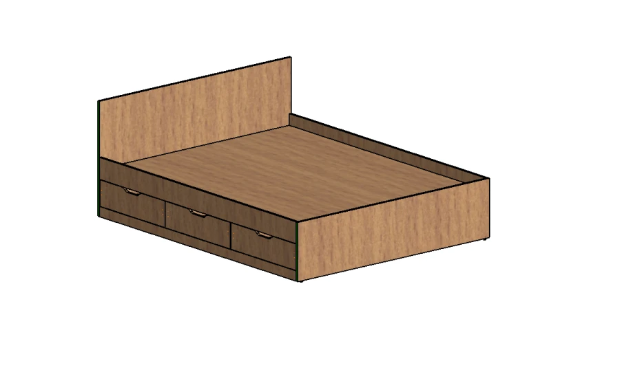 Double bed with drawers GM 31.09.12.121.004.62.00