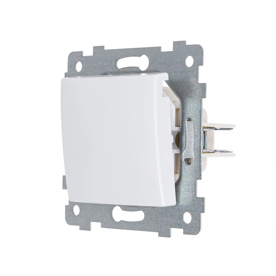 "MARIA" Single-key switch mechanism, colour white, "anthracite". C110-437, colour white