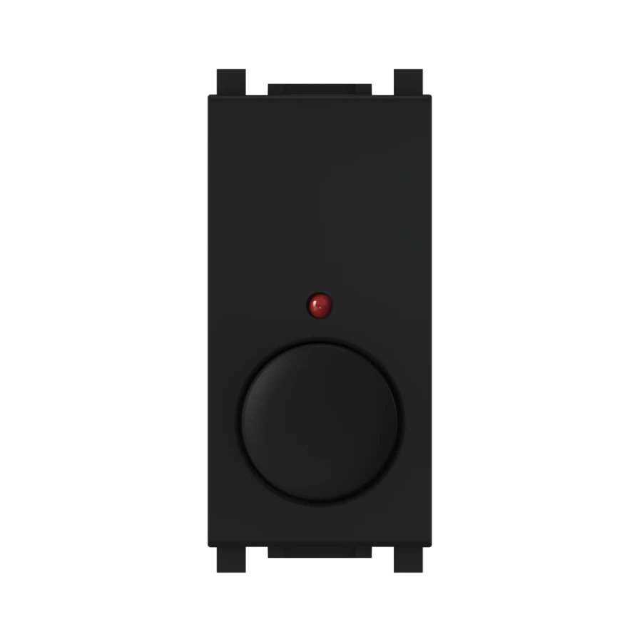 CADUCEUS ALING Experience Rotary push dimmer switch with indication (when dimmer is on) 40-800W, 230V~, 1M, black