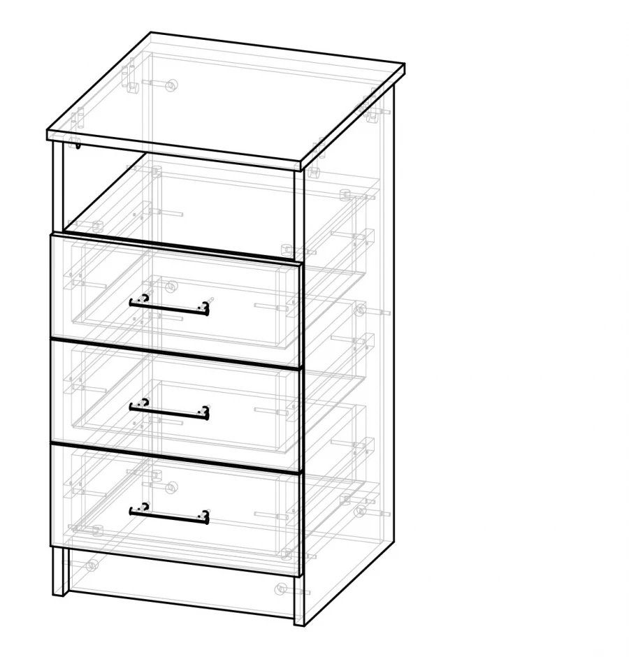 Side table to ergo table TkErgS 3 Pr