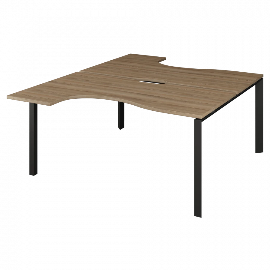 Ergonomic double bench for 2 workplaces NTMP.P.B2-060