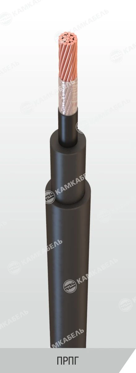 Single-core flexible power wires with copper conductor of increased flexibility, with rubber insulation and sheath, for rated AC