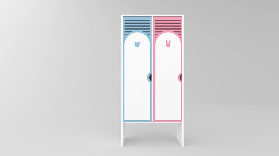 Children's cabinet "City of Flowers" 2 sections FW-2GTs001
