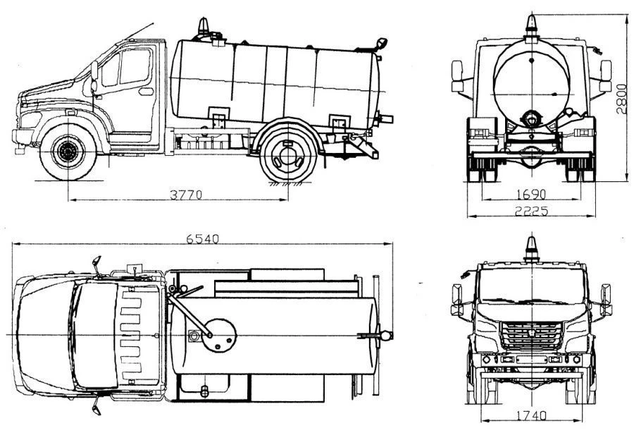 Vacuum truck GAZ-SAZ-39014-12