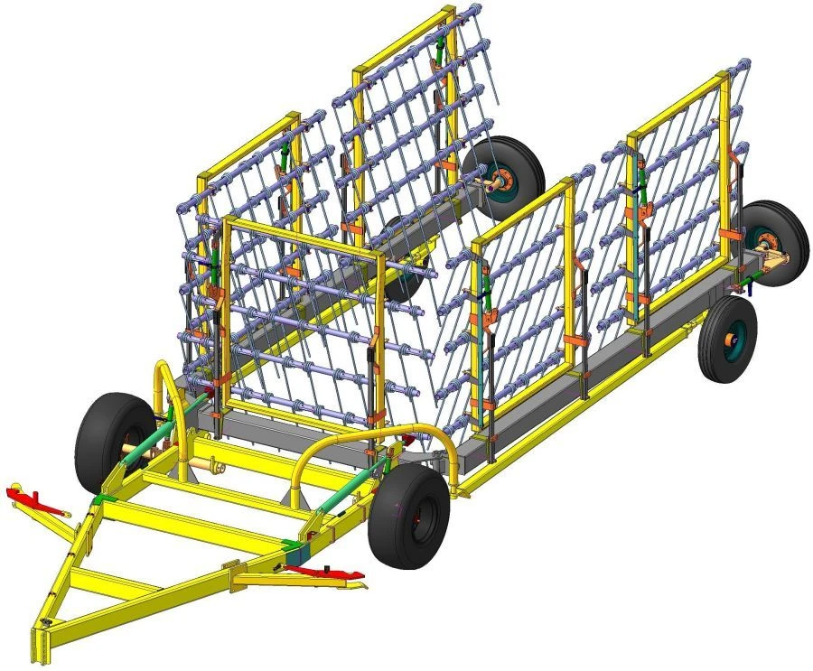 Universal soil tillage machine with heavy tooth-spring harrows UPA-BZP-21