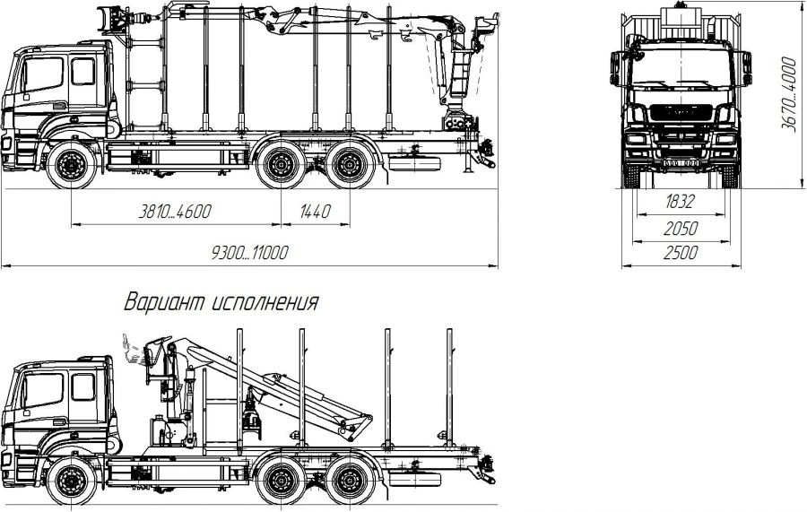 Sorting truck with GM/CMU (logging truck with GM/CMU) 5908KA