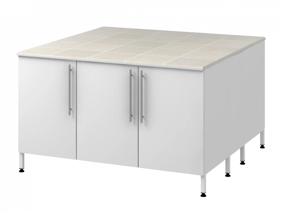 Island table on two metal pedestals 1500 OTDKP