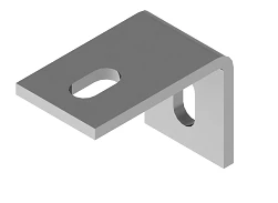 Corner BSUW 70x50x40, with overall dimensions 70x50x40 mm, with metal thickness 5,0 mm, stainless steel grade AISI 304.