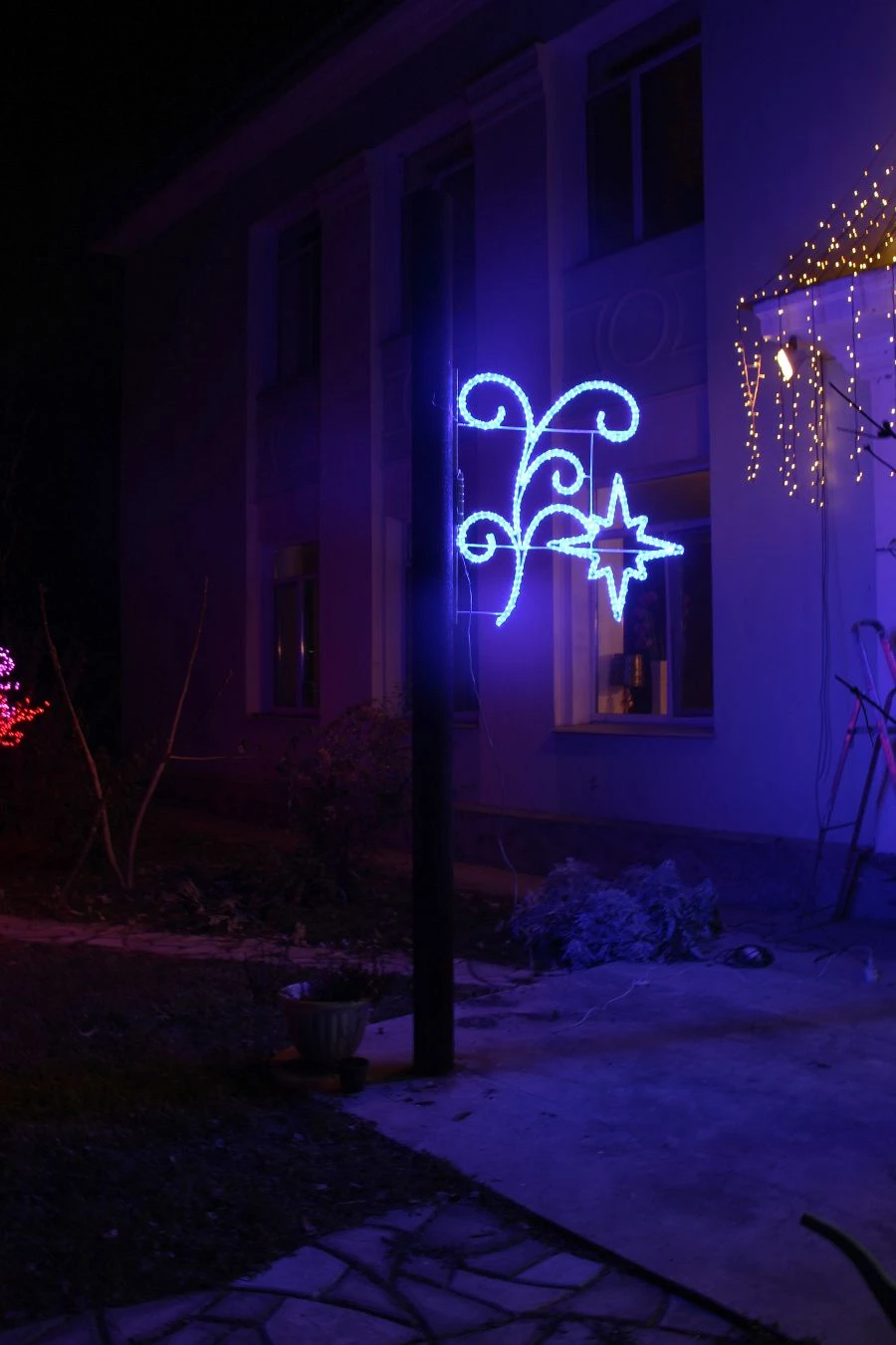 LED console (LED panel) "Frost Pattern" - decorative street lamp on brackets (modifications 220V, 24V, 24V).