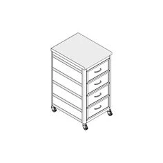 Rolling cabinet for materials MA-10